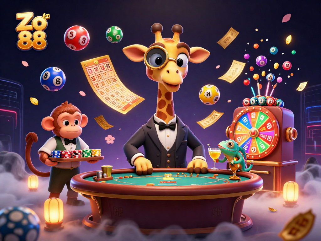 Spin the golden prize wheel at Zo 88 and enjoy vibrant gaming elements that create a thrilling experience.